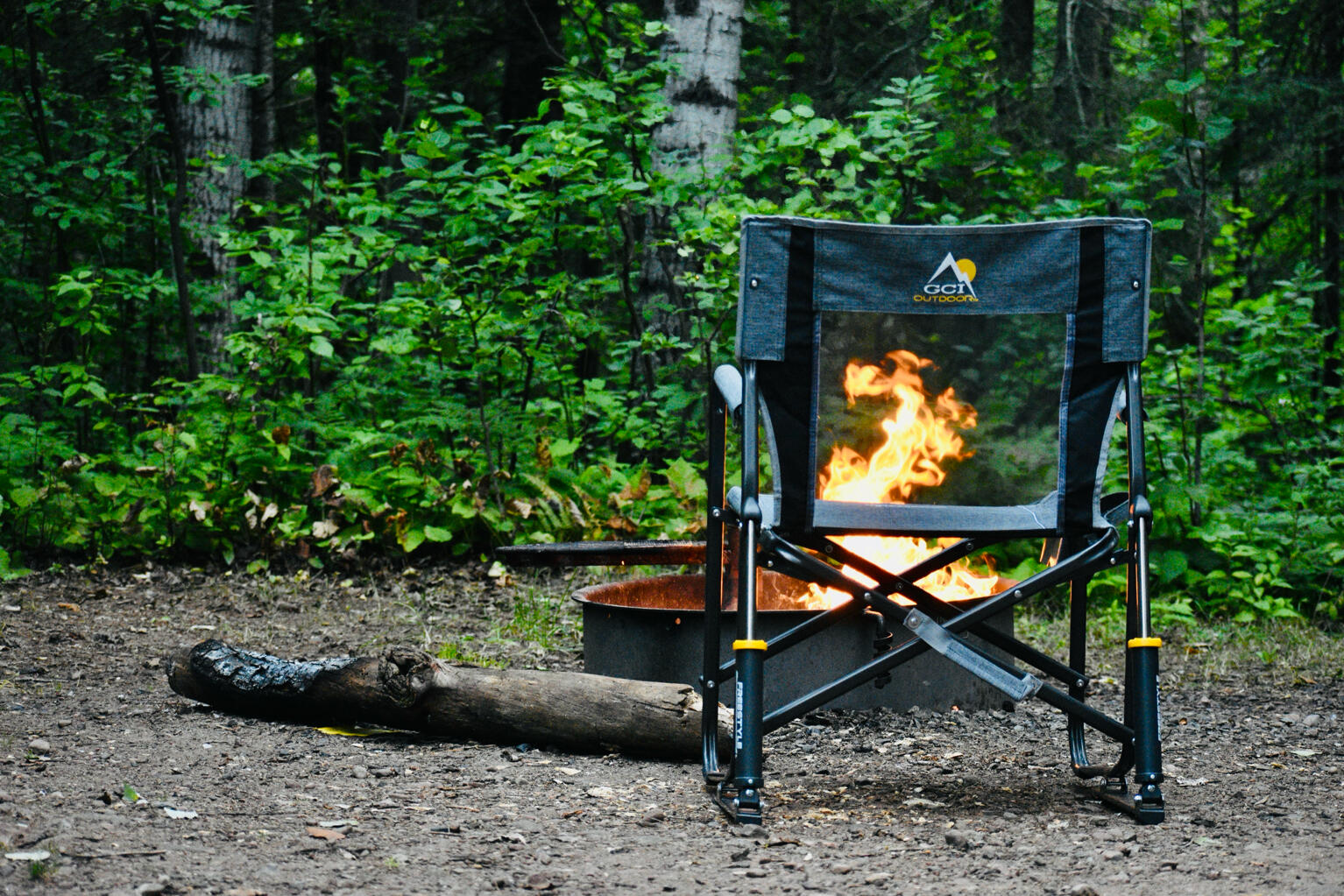Chair and fire Chair and fire